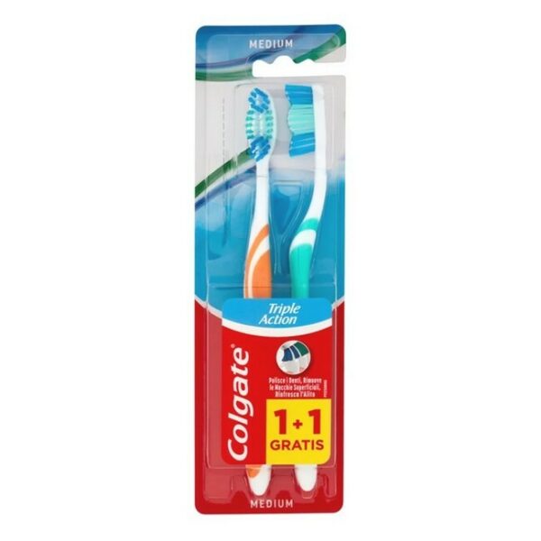 Colgate - Triple Action Medium Tandbørster Duo Pakke