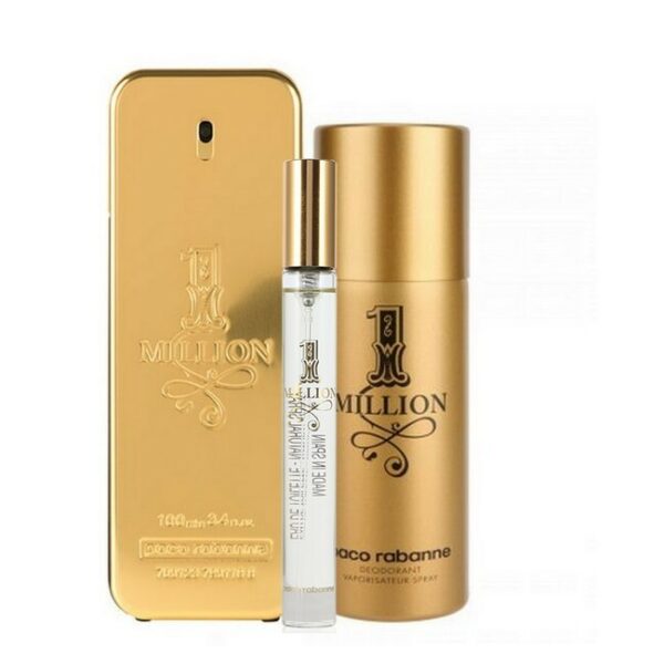 Paco Rabanne - 1 Million Sæt - 100 ml Edt - Deodorant Spray - Travel Spray 10 ml