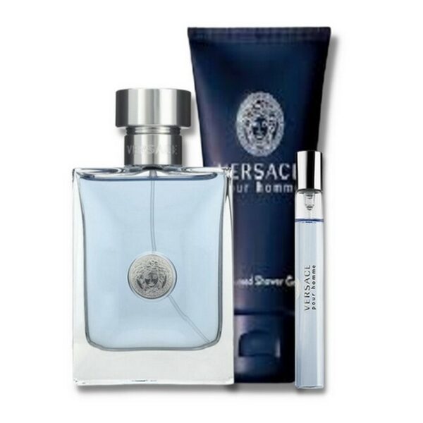 Versace - Pour Homme Gaveæske 100 ml Edt - Travel Spray - Shower Gel