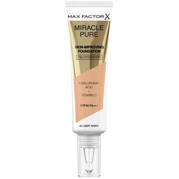 Max Factor Miracle Pure Skin-Improving Foundation 30 ml - 40 Light Ivory