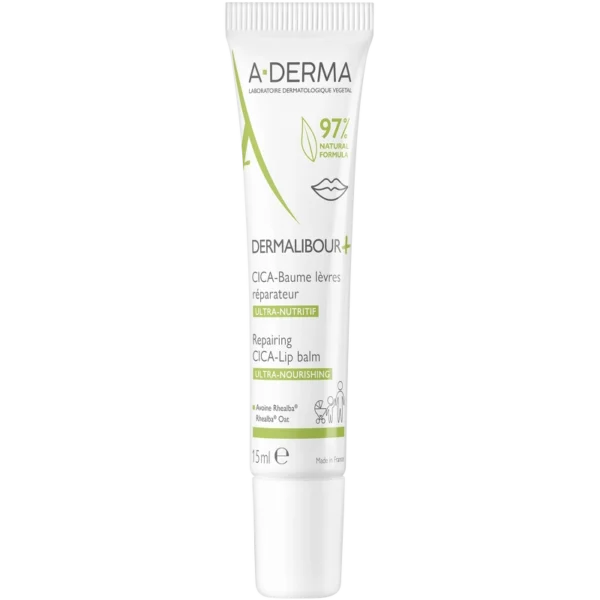 A-DERMA Dermalibour+ Repairing CICA-Lip Balm 15 ml