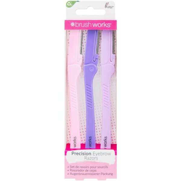 Brushworks Precision Eyebrow Razors 3 Pieces