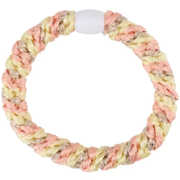 By Stær BRAIDED Hairtie - Multi Orange/Yellow Glitter