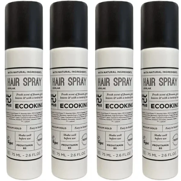 Ecooking Hair Spray 75 ml x 4