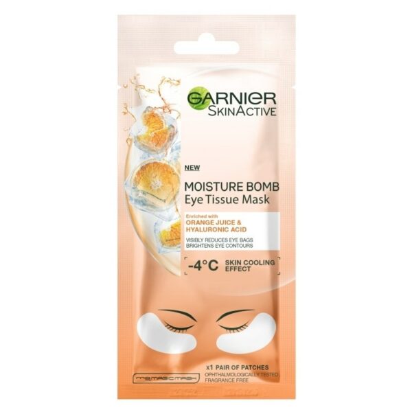 Garnier Skinactive Moisture Bomb Eye Tissue Mask Orange Juice 1 Piece