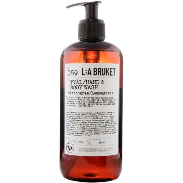 L:a Bruket 069 Hand & Body Wash 450 ml - Lemongrass