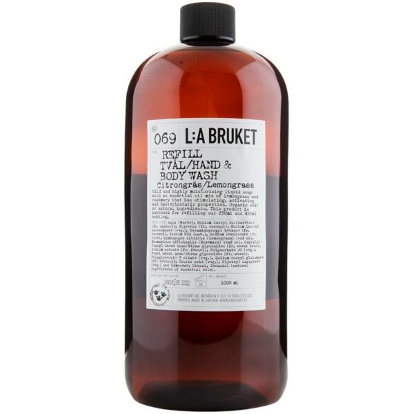 L:a Bruket 069 Hand & Body Wash Refill 1000 ml - Lemongrass