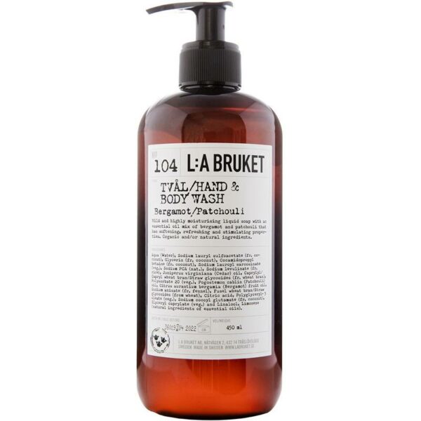 L:a Bruket 104 Hand & Body Wash 450 ml - Bergamot/Patchouli