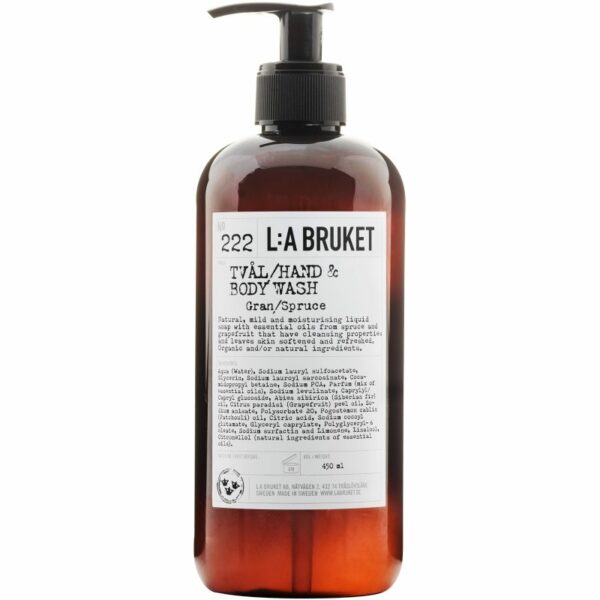 L:a Bruket 222 Hand & Body Wash 450 ml - Gran/Spruce