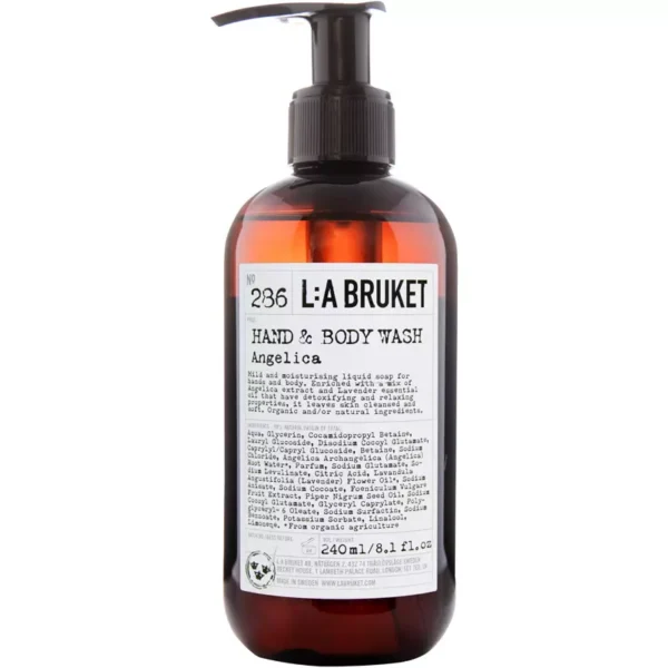 L:a Bruket 286 Hand & Body Wash 240 ml - Angelica