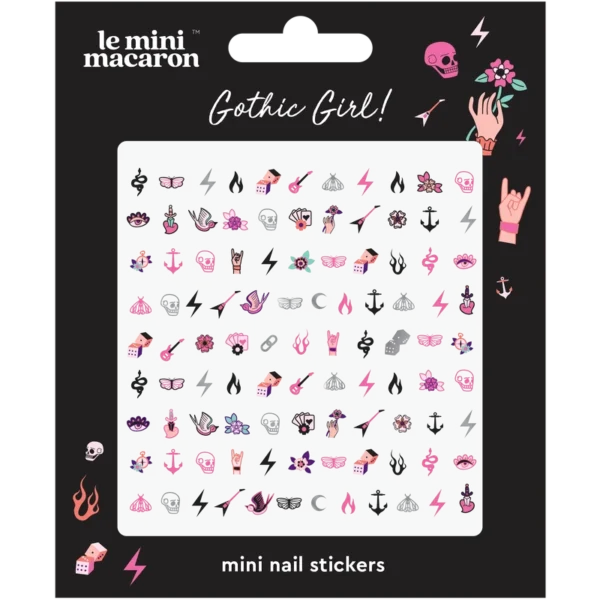 Le Mini Macaron Mini Nail Art Stickers - Gothic Girl