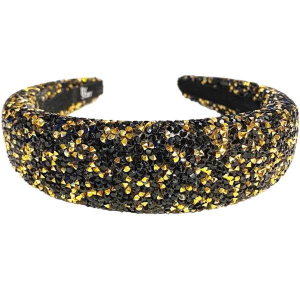 By Stær LIN Hairband - Glitter Black/Gold