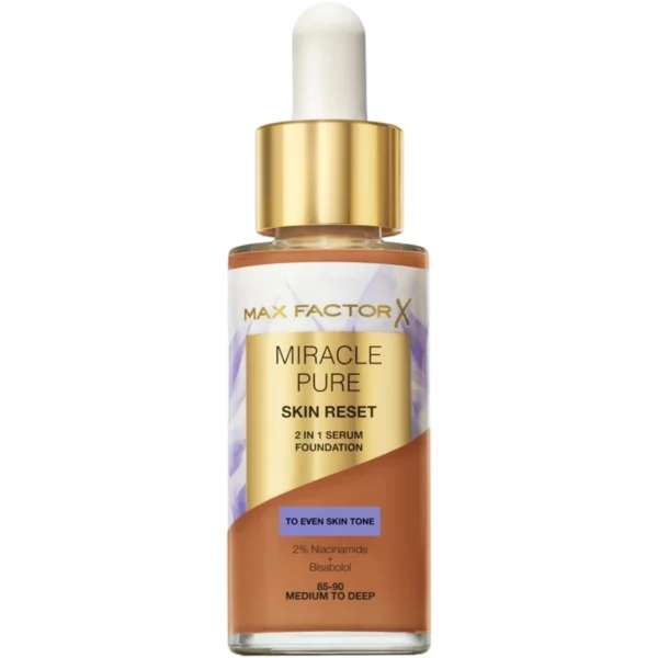 Max Factor Miracle Pure 2in1 Skin Reset Serum Foundation 30 ml - 85-90 Medium to Deep