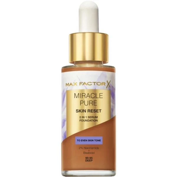 Max Factor Miracle Pure 2in1 Skin Reset Serum Foundation 30 ml - 90-95 Deep