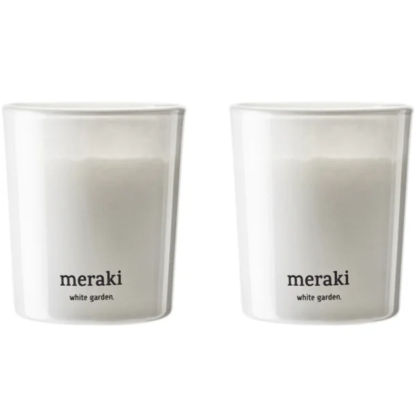 Meraki Scented Candle 2 x 60 gr. - White Garden