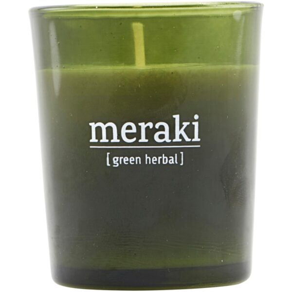 Meraki Scented Candle 5,5 x 6,7 cm - Green herbal