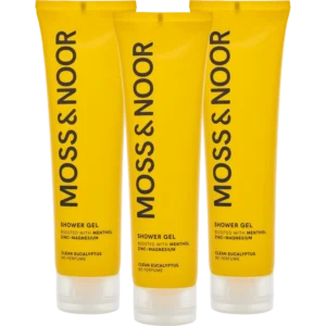 Moss & Noor After Workout Shower Gel 3 Pack - Clean Eucalyptus