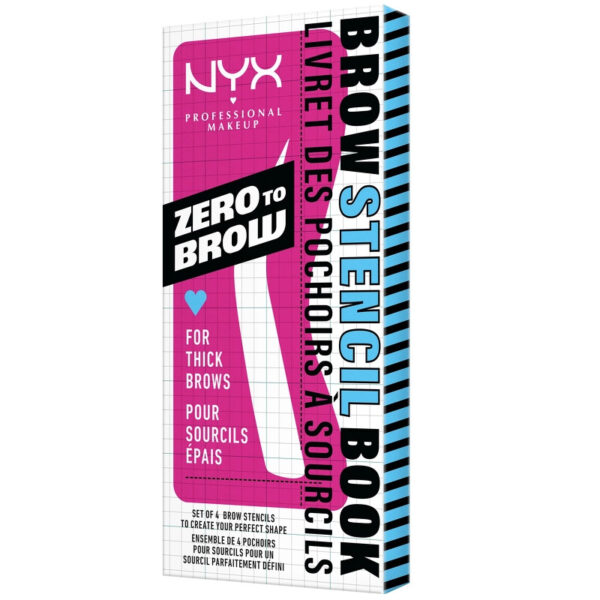 NYX Prof. Makeup Zero To Brow Stencils 4 Pieces - Thick Brows