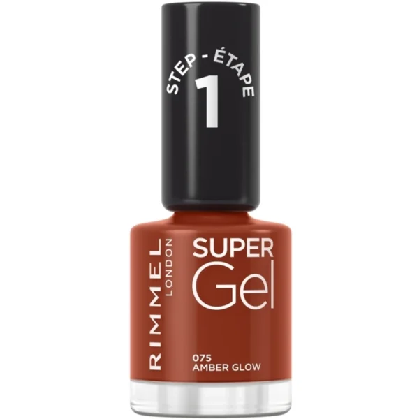 RIMMEL Super Gel Nail Polish 12 ml - 075 Amber Glow