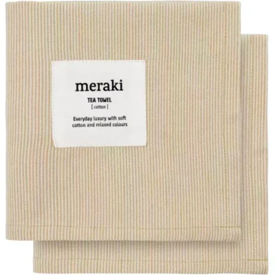 Meraki Tea Towels Verum 75 x 55 cm 2 Pieces - Off White/Safari