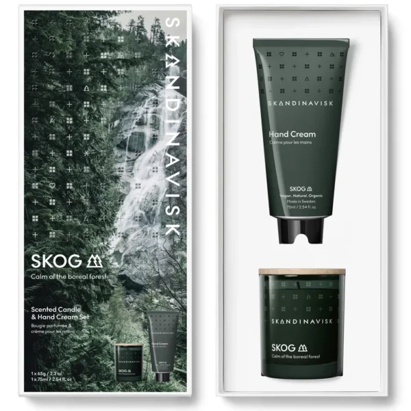 SKANDINAVISK SKOG Scented Candle & Hand Cream Set