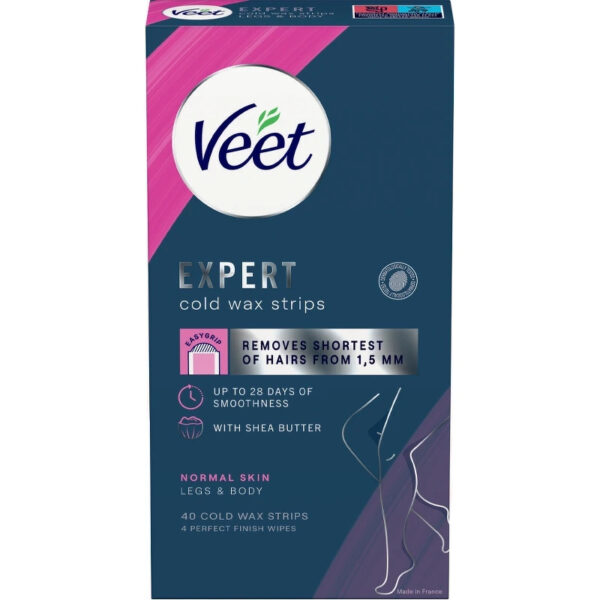 Veet Expert Cold Wax Strips Body & Legs Normal Skin 40 Pieces