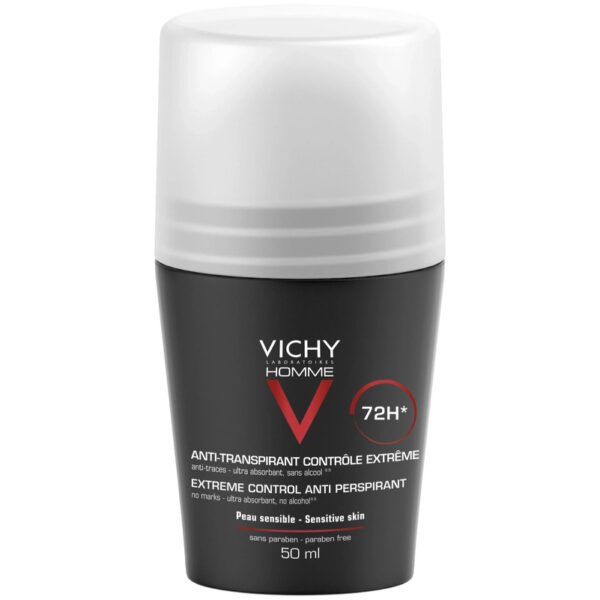 Vichy Homme 72H Extreme-Control Anti-Perspirant Roll-On Deodorant 50 ml