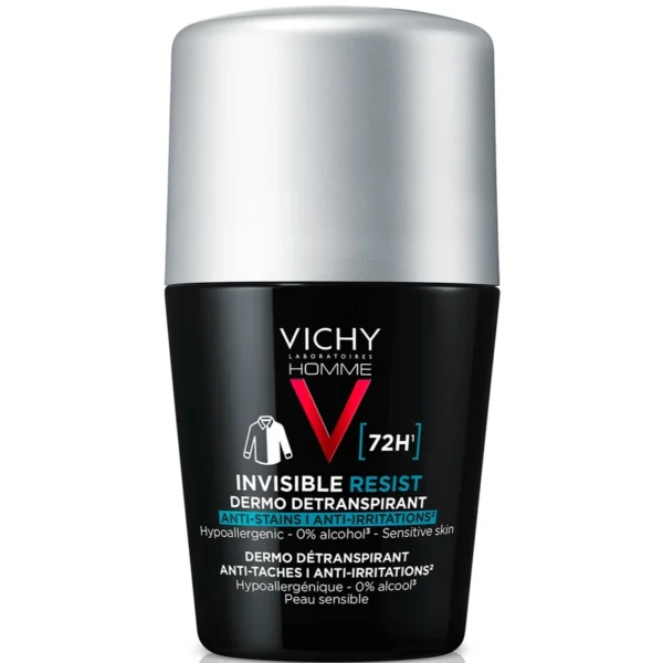 Vichy Homme Invisible Resist 72H Dermo Detranspirant Roll-On Deodorant 50 ml