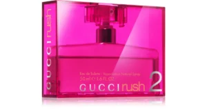 Gucci Rush 2 Eau de Toilette er en livlig, moderne og let futuristisk duft, der skiller sig ud med sin friske, blomstrede og let træagtige