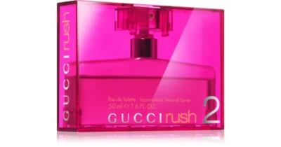 Gucci Rush 2 Eau de Toilette er en livlig, moderne og let futuristisk duft, der skiller sig ud med sin friske, blomstrede og let træagtige